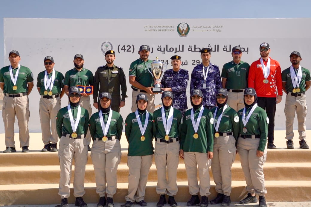 Fujairah Police Chief honors winners of tactical skills shooting competitions in the 42nd Police Shooting Championship